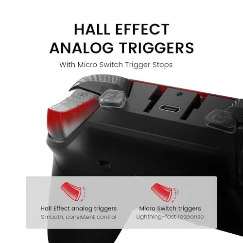 G7 Pro Manette de Jeu Tri-mode Xbox PC Mobile 1000 Hz Sticks TMR Hall Effect Gamesir Noir / Rouge - vue 6