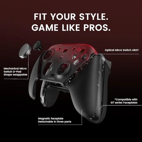 G7 Pro Manette de Jeu Tri-mode Xbox PC Mobile 1000 Hz Sticks TMR Hall Effect Gamesir Noir / Rouge - vue 9