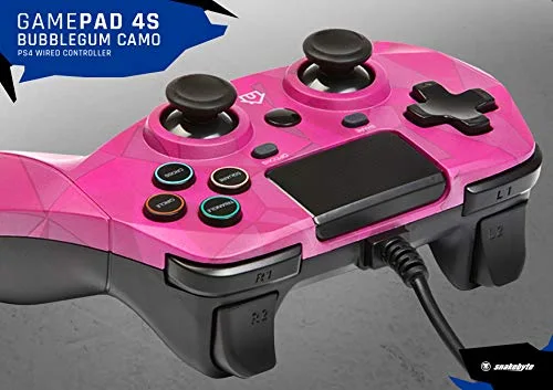Gamepad - snakebyte - Manette filaire Pad 4 S - PS4 - Rose - Filaire - Vibration - vue 3