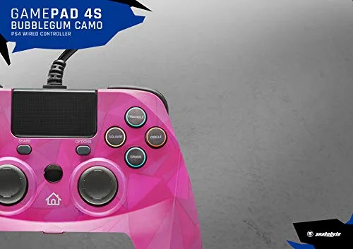 Gamepad - snakebyte - Manette filaire Pad 4 S - PS4 - Rose - Filaire - Vibration - vue 4