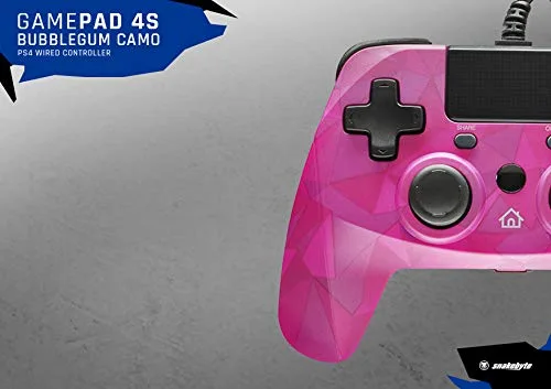Gamepad - snakebyte - Manette filaire Pad 4 S - PS4 - Rose - Filaire - Vibration - vue 5
