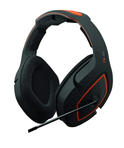 Gioteck TX50 Casque Gaming Filaire Noir et Orange