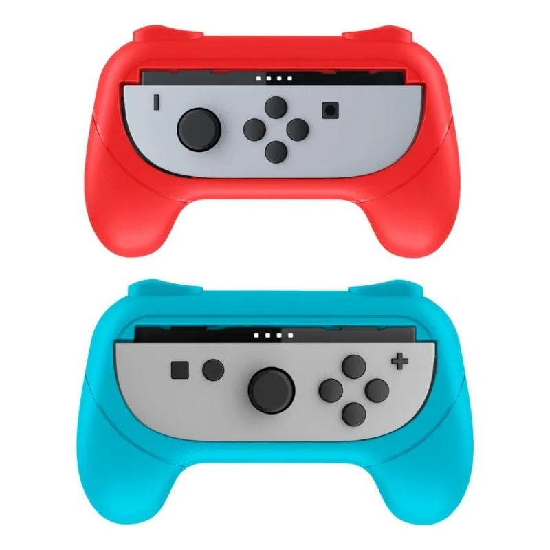 Grip manette NACON SWITCHNEWJOYCONGRIP Nintendo Switch 2 bleu rouge 2 pièces