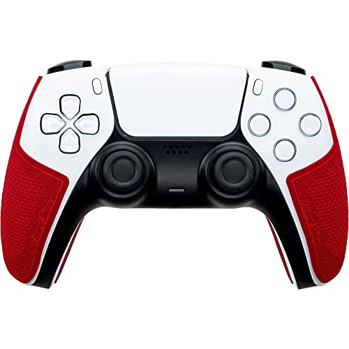 Grip multi texturé rouge pour manette PS5 Dualsense - vue 2