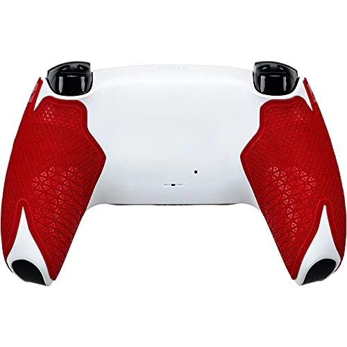 Grip multi texturé rouge pour manette PS5 Dualsense - vue 3