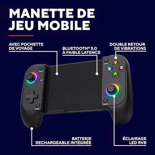 GXTrust Manette Smartphone Bluetooth - Trust GXT 735 Mylox - Android/iPhone/PS5/Xbox - RGB - Double vibration - Noir - vue 2