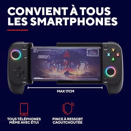 GXTrust Manette Smartphone Bluetooth - Trust GXT 735 Mylox - Android/iPhone/PS5/Xbox - RGB - Double vibration - Noir - vue 5