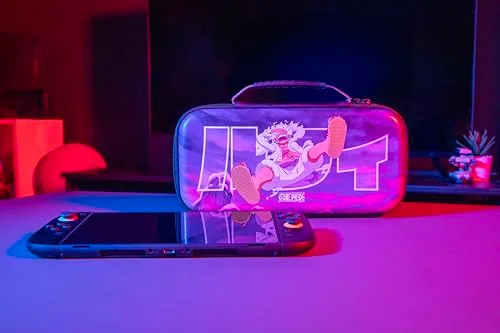 Housse de protection et transport - Nintendo Switch 2 - Konix - One Piece - Rangement accessoires - Motif Luffy Gear 5 - vue 5