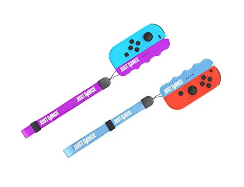 Jusst Dance Officiel - Grip & Strap pack - Poignées ergonomiques de confort avec dragonnes pour manette Nintendo Switch - vue 2