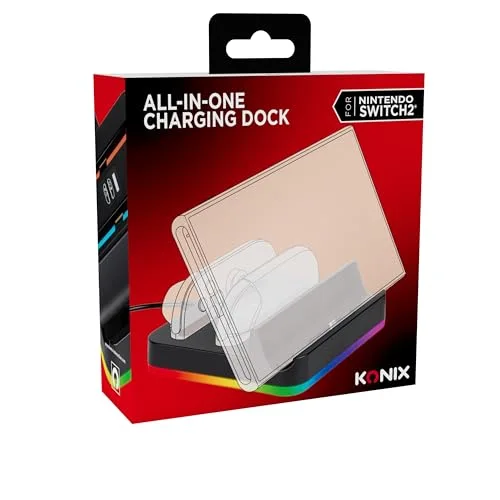 Konix Dock Chargeur RGB AIO Nintendo Switch 2 - vue 3
