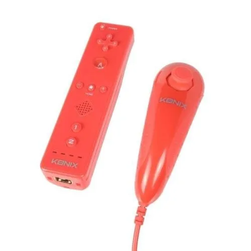 KONIX Duo Pack manette + joystick Wii/Wii U rouge