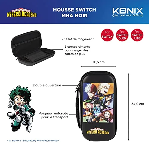 Konix - Housse portable MHA noire pour Switch - vue 3