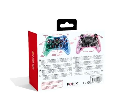 Konix - Manette sans fil Crystal Nintendo Switch Switch OLED PC et PS4 - vue 7