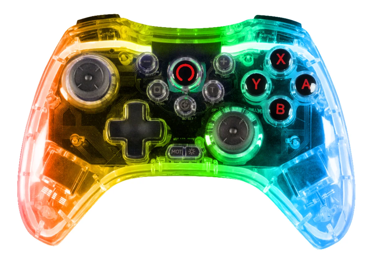 Konix Manette sans fil Crystal Nintendo Switch PS4 PC RGB