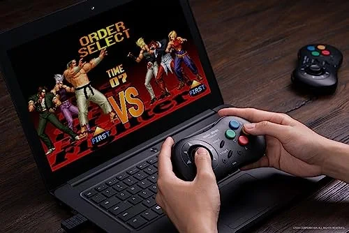 Mai Shiranui Edition : 8Bitdo Manette Bluetooth Style SNK Neo Geo - compatible PC Windows Android & Neo Geo Mini - vue 6