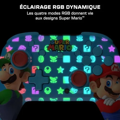 Mando Inalámbrico Turtle Beach Rematch Switch 2 Mario & Luigi RGB - vue 7