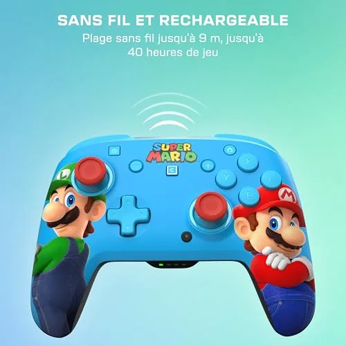 Mando Inalámbrico Turtle Beach Rematch Switch 2 Mario & Luigi RGB - vue 9