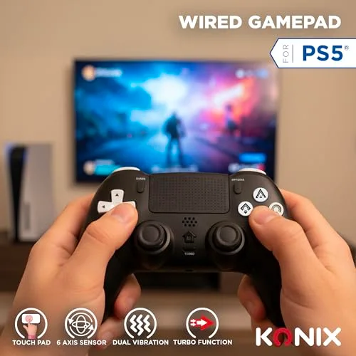Mando Konix PS5 Wired Gamed - vue 5