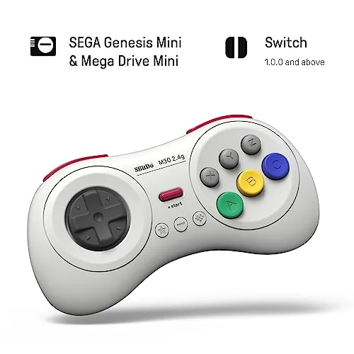 Manette 8BitDo M30 2.4G Sans Fil Blanc Nintendo Switch - vue 2