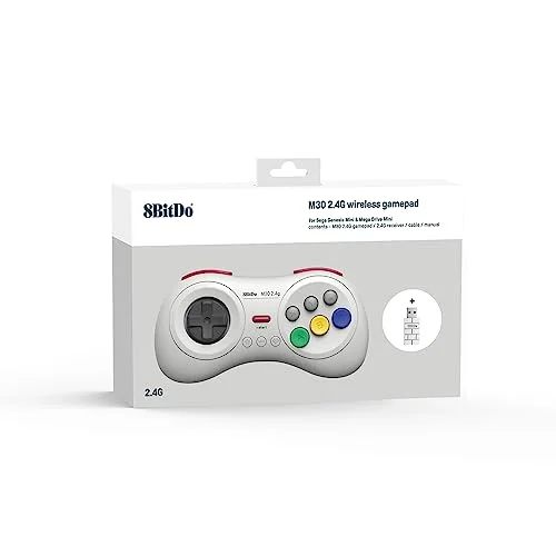 Manette 8BitDo M30 2.4G Sans Fil Blanc Nintendo Switch - vue 5