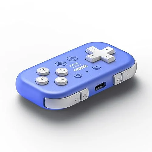 Manette 8BitDo Micro Bluetooth Bleu Switch PC iOS Android - vue 2