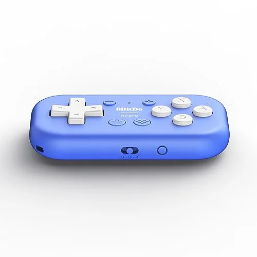 Manette 8BitDo Micro Bluetooth Bleu Switch PC iOS Android - vue 3
