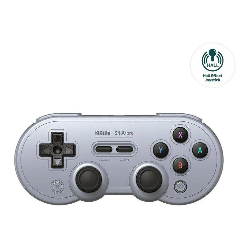Manette 8BitDo SN30 Pro HallEd Bluetooth USB Gris