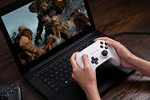 Manette 8bitdo Ultimate filaire pour Switch PC et Android - Blanc - vue 5