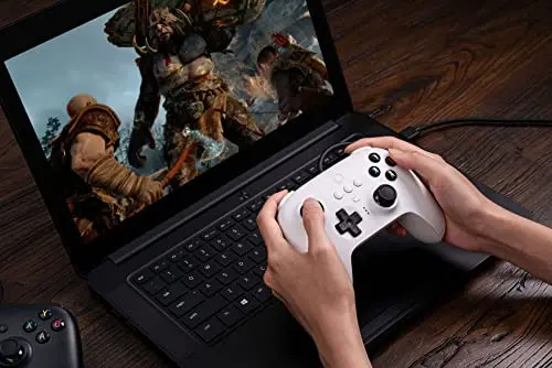 Manette 8bitdo Ultimate filaire pour Switch PC et Android - Blanc - vue 8