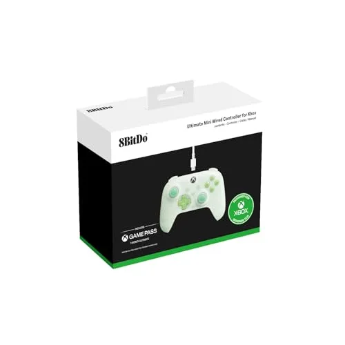 Manette 8BitDo Ultimate Mini Wired Xbox Pad Clear Green - vue 6