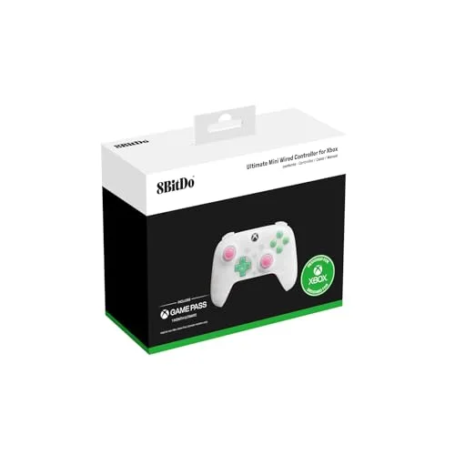 Manette 8BitDo Ultimate Mini Wired Xbox Pad Clear White - vue 6