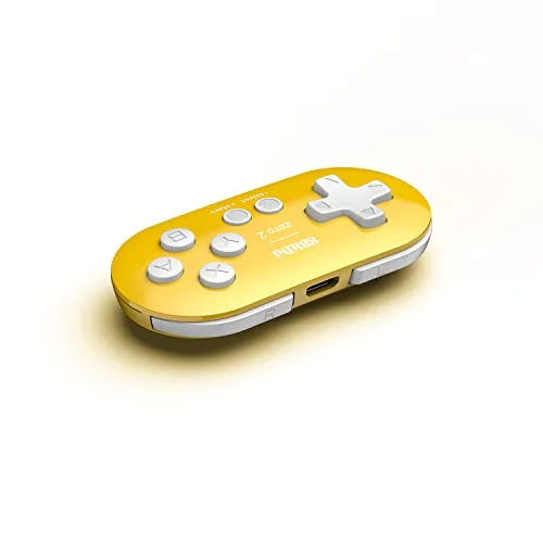 Manette 8BitDo Zero 2 Jaune Switch/PC/macOS/Android - vue 3
