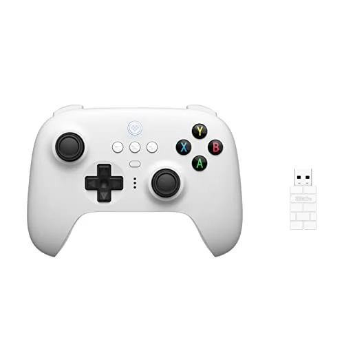 Manette de jeu - 8BITDO - Ultimate - Sans fil 2.4Ghz - Compatible PC Android Raspberry Pi - Blanche - vue 2
