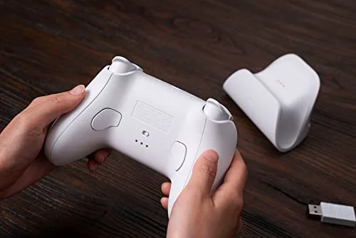 Manette de jeu - 8BITDO - Ultimate - Sans fil 2.4Ghz - Compatible PC Android Raspberry Pi - Blanche - vue 7