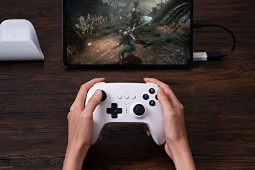 Manette de jeu - 8BITDO - Ultimate - Sans fil 2.4Ghz - Compatible PC Android Raspberry Pi - Blanche - vue 9