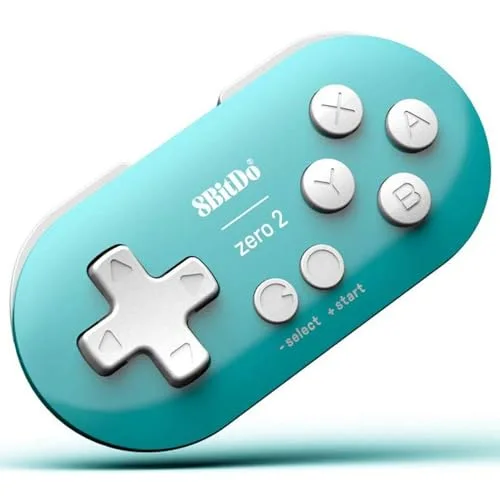 Manette de jeu - 8Bitdo - Zero 2 - Bluetooth - Turquoise - Compatible multi-plateformes - vue 3