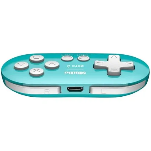 Manette de jeu - 8Bitdo - Zero 2 - Bluetooth - Turquoise - Compatible multi-plateformes - vue 4