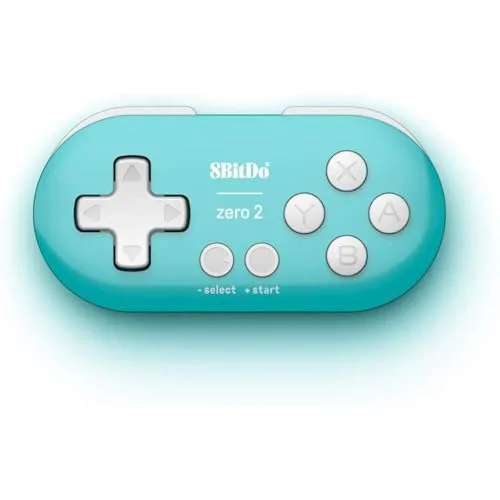 Manette de jeu - 8Bitdo - Zero 2 - Bluetooth - Turquoise - Compatible multi-plateformes - vue 5