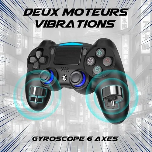 Manette de jeu - AKUMA - Isekai P01 - Compatible PS4/PS3/PC - Rechargeable - Connexion Bluetooth/USB - vue 6
