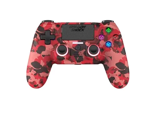 DragonShock MIZAR BT Rouge Camouflage PS4 Bluetooth
