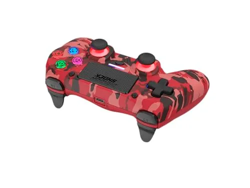 Manette de jeu - DragonShock - MIZAR BT - Rouge Camouflage - Bluetooth - Vibration - vue 3