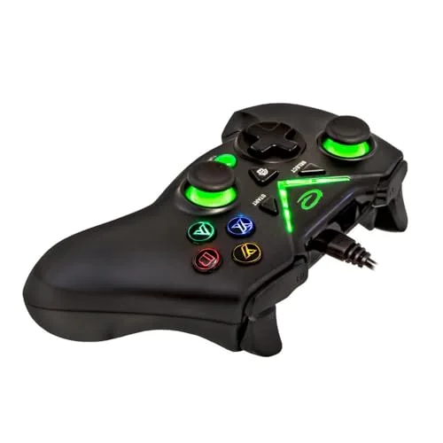 Manette de jeu - ESPERANZA - Esperanza Pirate - Filaire - Noir/Vert - PC - vue 2