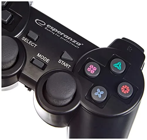 Manette de jeu - ESPERANZA - Gladiator - Filaire - Noir - PC et PS3 - vue 3