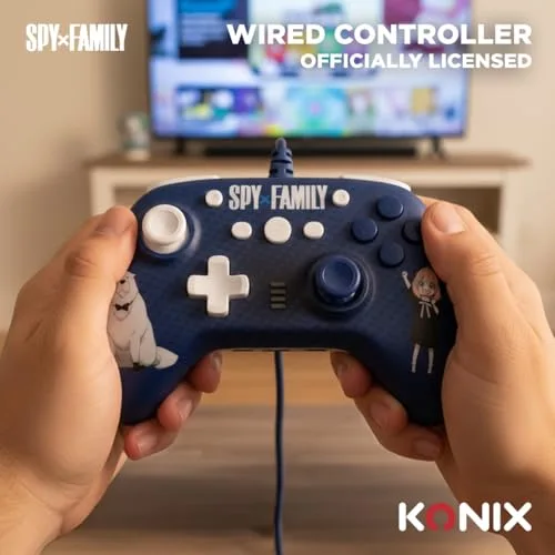 Manette de jeu filaire - KONIX - Spy X Family - Connexion filaire - Compatible Nintendo Switch/Switch 2 - Design - vue 3