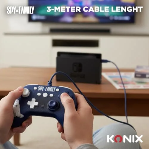 Manette de jeu filaire - KONIX - Spy X Family - Connexion filaire - Compatible Nintendo Switch/Switch 2 - Design - vue 5