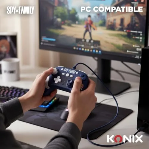 Manette de jeu filaire - KONIX - Spy X Family - Connexion filaire - Compatible Nintendo Switch/Switch 2 - Design - vue 6
