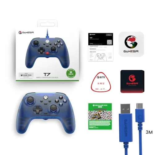Manette de jeu - GAMESIR - T7 Blue - Filaire - Vibration intégrée - Compatible Xbox/PC - vue 7