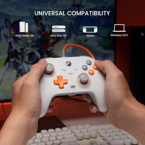 Manette de jeu - GAMESIR - T7 White - Compatible Xbox et PC - Filaire - Vibration intégrée - vue 4