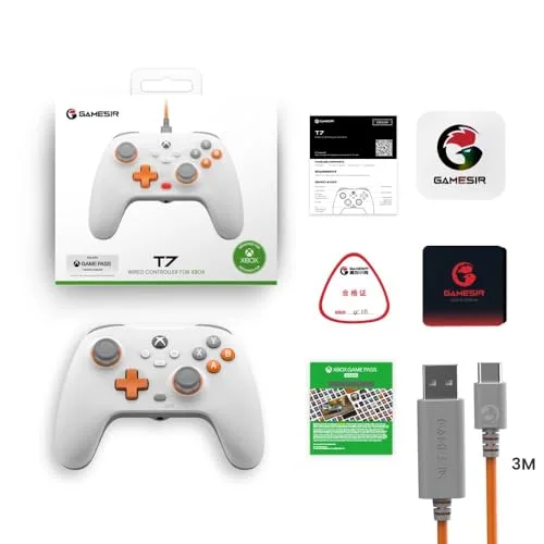 Manette de jeu - GAMESIR - T7 White - Compatible Xbox et PC - Filaire - Vibration intégrée - vue 7