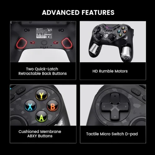 Manette de jeu - GAMESIR - Tarantula Pro - Sans fil - USB-C - Compatible PC et Switch - vue 8